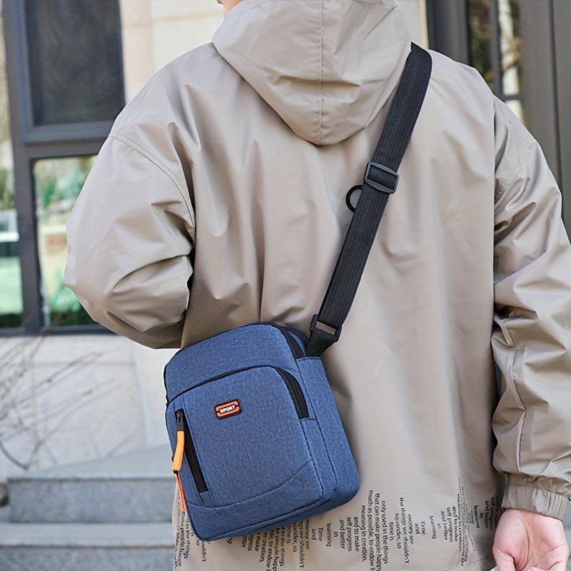 Men's Nylon Crossbody Bag Multifunction Shoulder Bag for Outdoor Sports