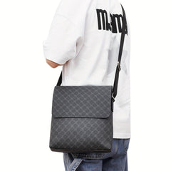 Men's Casual Shoulder Messenger Bag Flap Vertical Crossbody Briefcase Bag