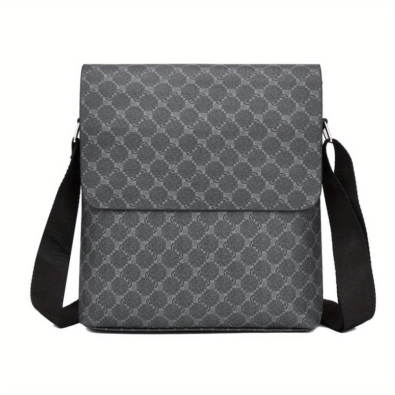 Men's Casual Shoulder Messenger Bag Flap Vertical Crossbody Briefcase Bag