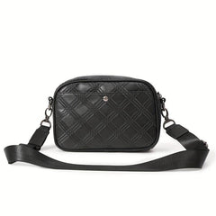 Men's Casual PU Leather Shoulder Bag Square Crossbody Bag