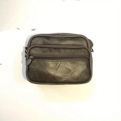 Men's Leather Shoulder Bag Small Satchel Crossbody Bag Durable Mobile Phone Bag