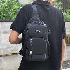 Men's Large Capacity Chest Bag Casual Shoulder Bag Waterproof Messenger Bag