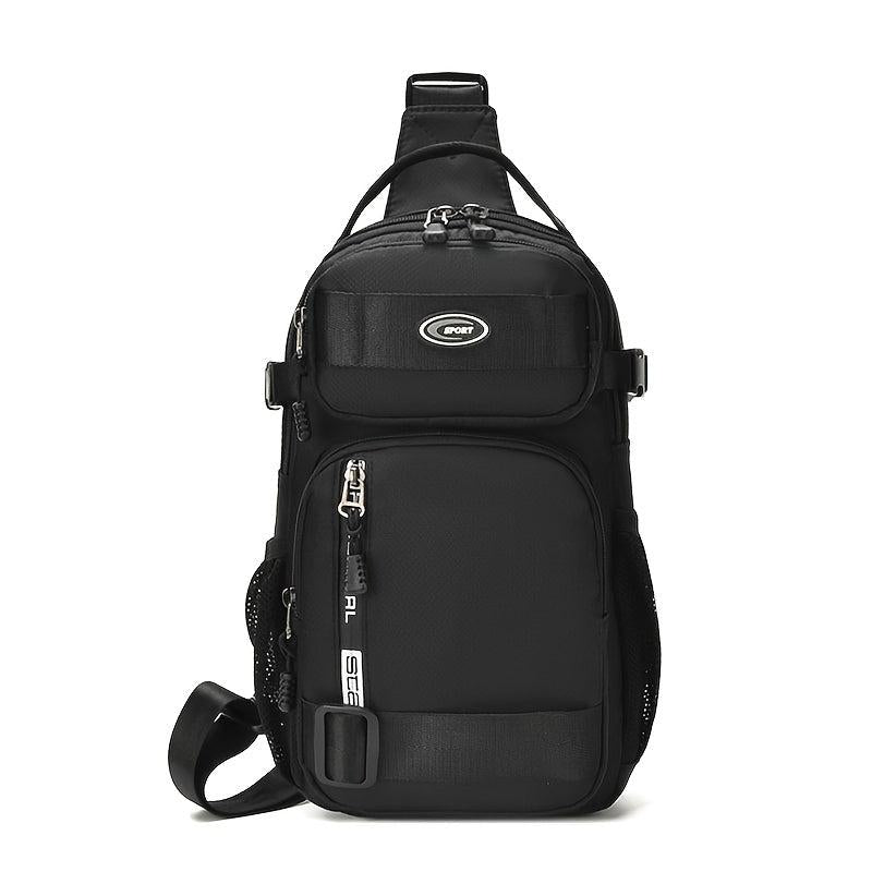 Men's Large Capacity Chest Bag Casual Shoulder Bag Waterproof Messenger Bag