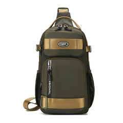 Men's Large Capacity Chest Bag Casual Shoulder Bag Waterproof Messenger Bag