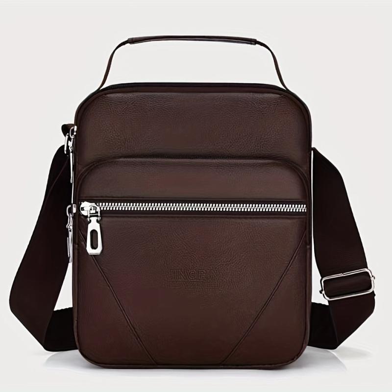 Men's Lightweight PU Leather Crossbody Bag