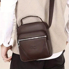 Men's Lightweight PU Leather Crossbody Bag