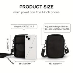 Waterproof Crossbody Bag Fits 15 Phone Adjustable Strap Outdoor Sports Bag