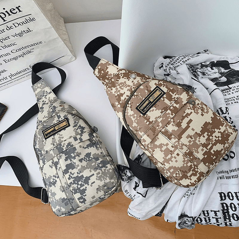 Men's Camouflage Chest Bag Outdoor Casual Crossbody Bag