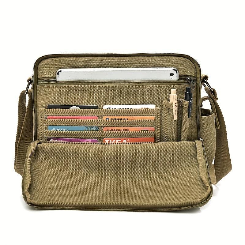 Canvas Messenger Bag Vintage Casual Shoulder Bag Outdoor Travel Sport