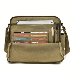 Canvas Messenger Bag Vintage Casual Shoulder Bag Outdoor Travel Sport