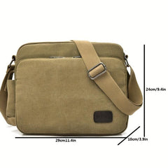 Canvas Messenger Bag Vintage Casual Shoulder Bag Outdoor Travel Sport