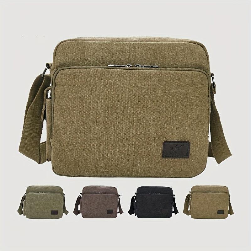 Canvas Messenger Bag Vintage Casual Shoulder Bag Outdoor Travel Sport