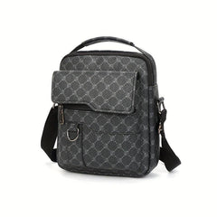 Men's Leather Crossbody Bag Vertical Shoulder Bag For Outdoor Sports Travel Work