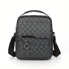 Men's Leather Crossbody Bag Vertical Shoulder Bag For Outdoor Sports Travel Work