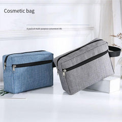 Dark Grey Wash Bag Toiletry Bag Double Layer Waterproof Makeup Storage Bag