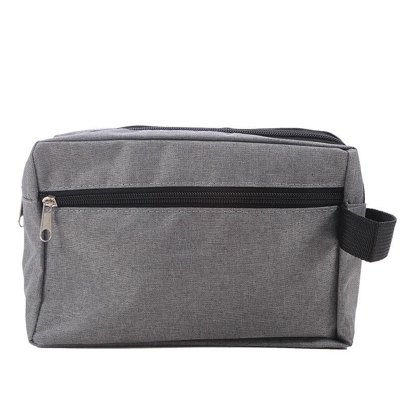 Dark Grey Wash Bag Toiletry Bag Double Layer Waterproof Makeup Storage Bag