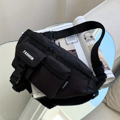 Men's Nylon Fanny Pack Crossbody Bag Multifunction Waist Bag