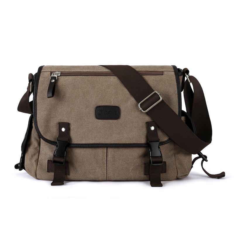 Water Resistant Canvas Messenger Bag for Men & Women