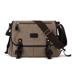 Water Resistant Canvas Messenger Bag for Men & Women