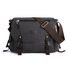 Water Resistant Canvas Messenger Bag for Men & Women