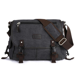 Water Resistant Canvas Messenger Bag for Men & Women
