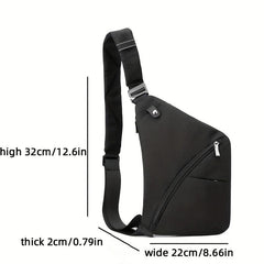 Men's Chest Bag Casual Shoulder Bag Waterproof Crossbody Bag