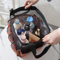 Foldable Mesh Toiletry Bag Portable Hand Carrying Wash Bag