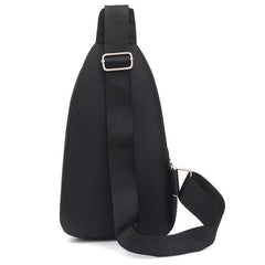 Men's Solid Plain Nylon Crossbody Bag Casual Chest Bag For Men