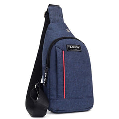 Men's Solid Plain Nylon Crossbody Bag Casual Chest Bag For Men