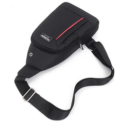 Men's Solid Plain Nylon Crossbody Bag Casual Chest Bag For Men