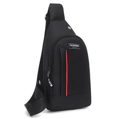 Men's Solid Plain Nylon Crossbody Bag Casual Chest Bag For Men