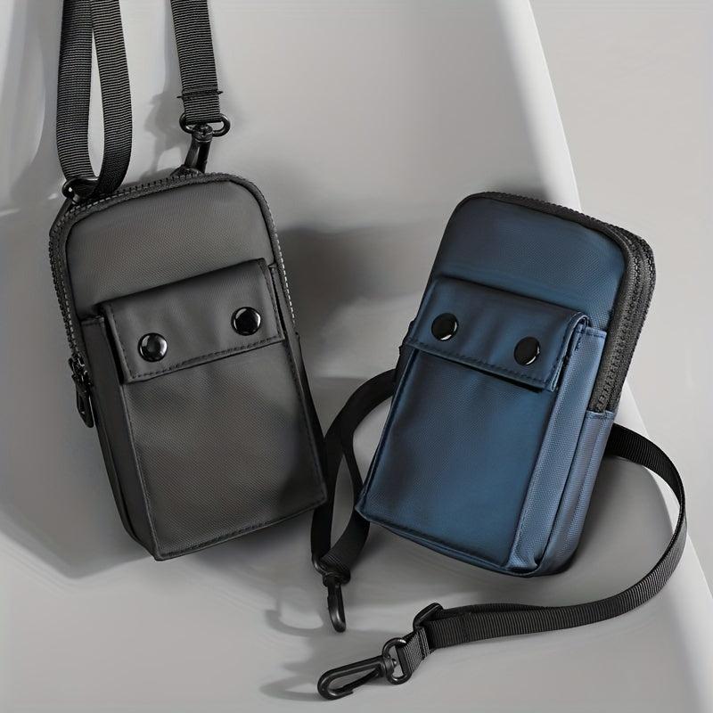 Men's Mini Shoulder Bag Messenger Bag Phone Purse for Outdoor Running Hiking