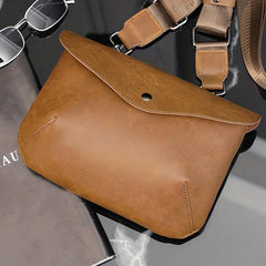 Men's Cross Body Sling Bags Leather Business Backpack
