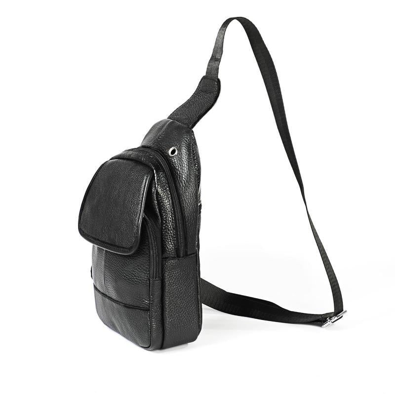 Leather Sling Backpack Crossbody Shoulder Bag Travel Chest Bag