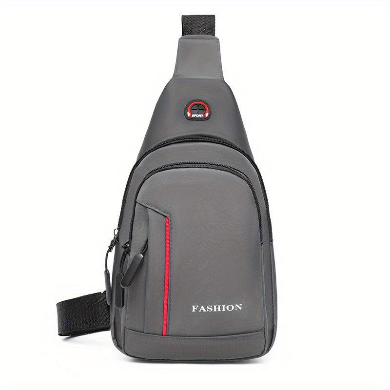 Large Capacity Casual Men's Messenger Bag Solid Chest Bag