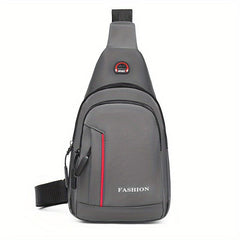 Large Capacity Casual Men's Messenger Bag Solid Chest Bag