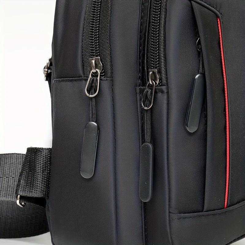 Large Capacity Casual Men's Messenger Bag Solid Chest Bag