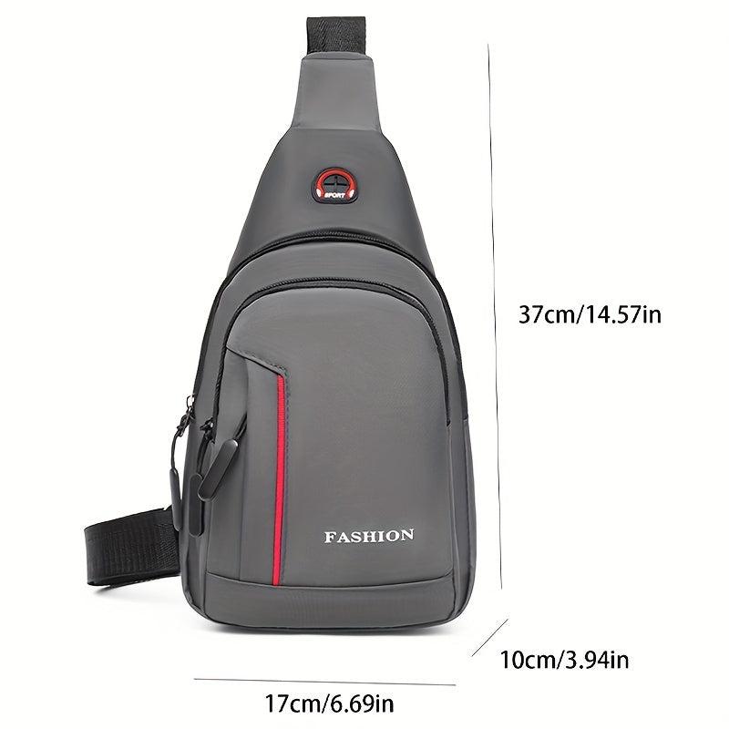 Large Capacity Casual Men's Messenger Bag Solid Chest Bag