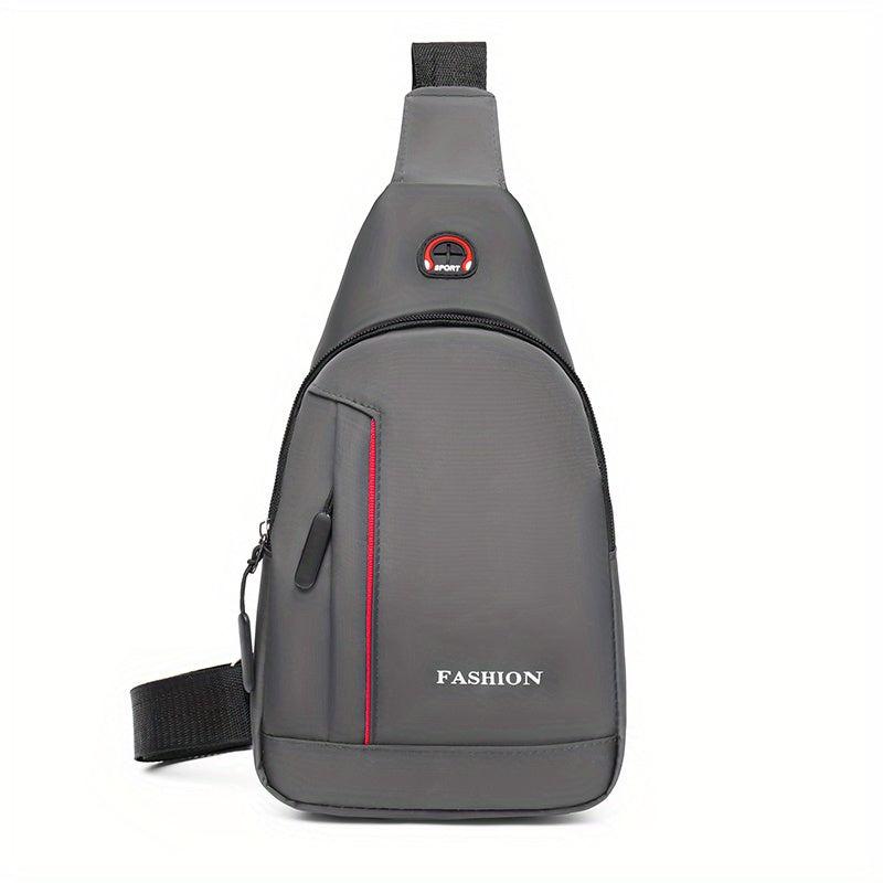 Large Capacity Casual Men's Messenger Bag Solid Chest Bag