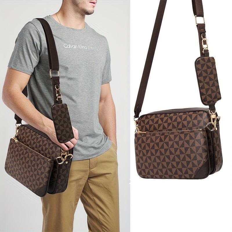 Men's Messenger Bag Multifunctional Shoulder Bag Large Capacity