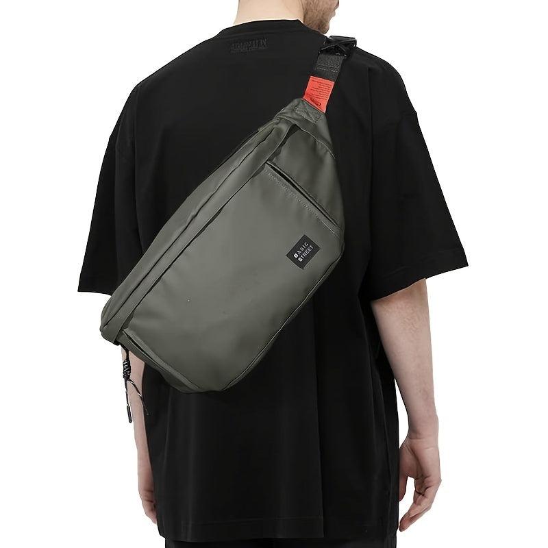 Large Crossbody Fanny Pack Men Waterproof Waist Bag Adjustable Strap & 5 Pockets