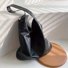 Soft Leather Shoulder Bag Large Capacity Travel Shopping Bag