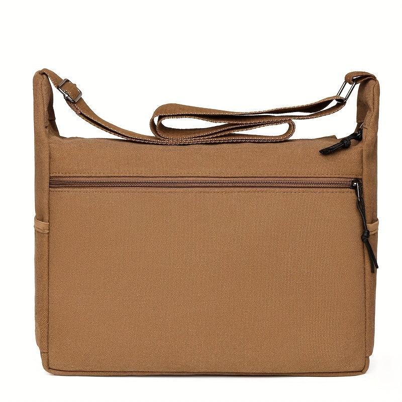 Men's Canvas Crossbody Messenger Bag with Thickened Material