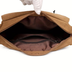 Men's Canvas Crossbody Messenger Bag with Thickened Material