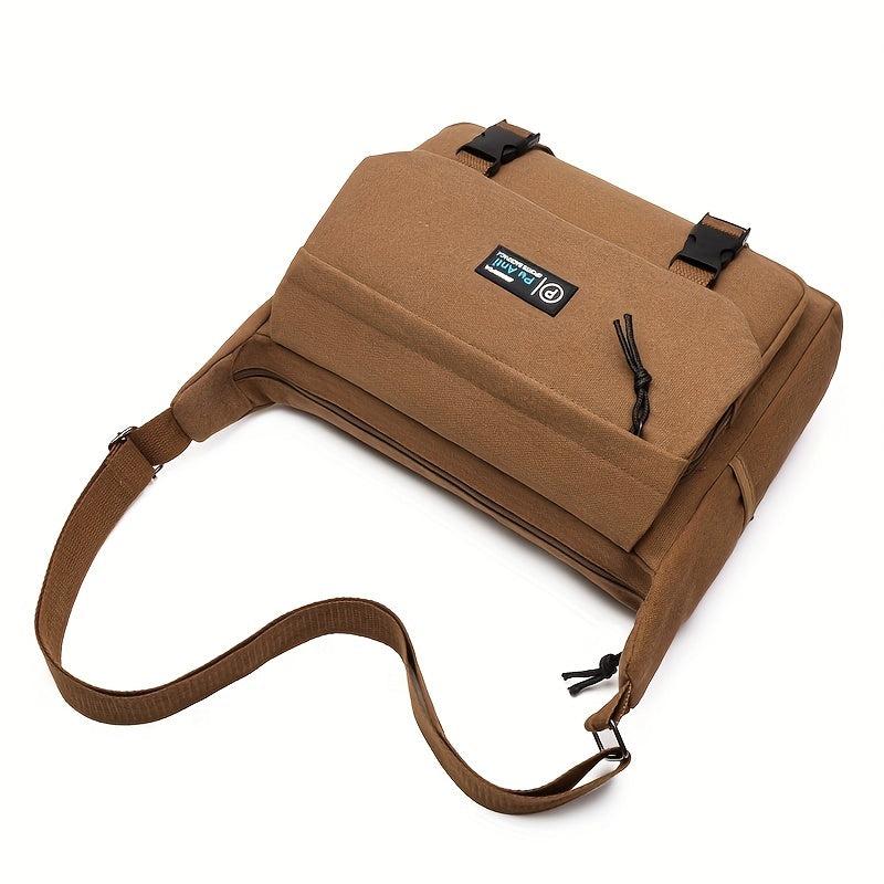 Men's Canvas Crossbody Messenger Bag with Thickened Material