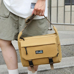 Men's Canvas Crossbody Messenger Bag with Thickened Material