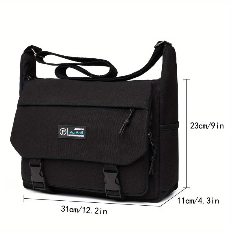 Men's Canvas Crossbody Messenger Bag with Thickened Material