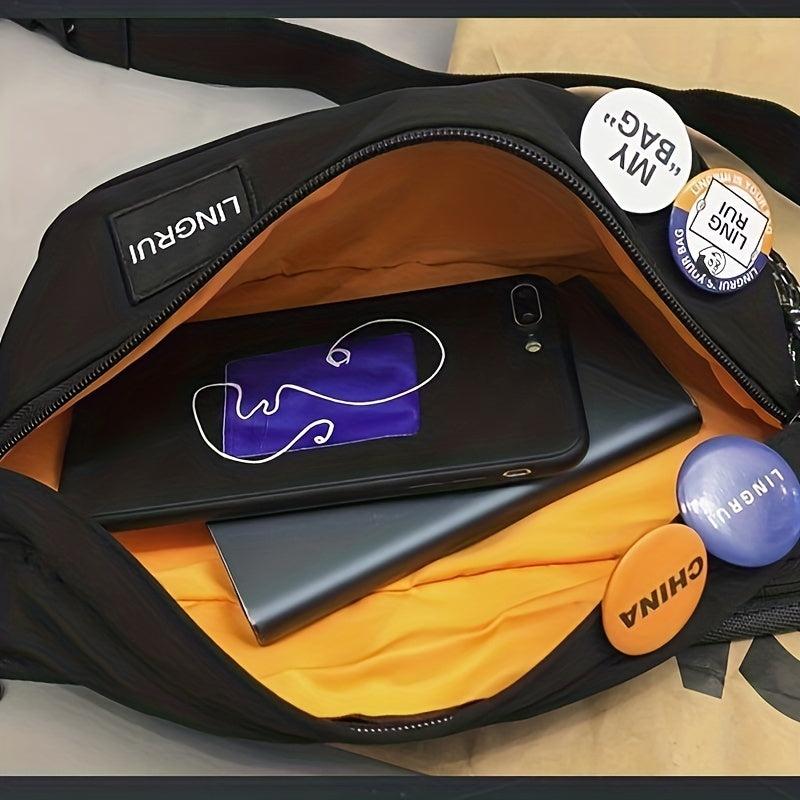 Men's Large Capacity Waterproof Chest Bag Travel Sports Crossbody Bag