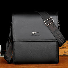 Men's PU Leather Crossbody Bag Large Capacity Casual Shoulder Bag