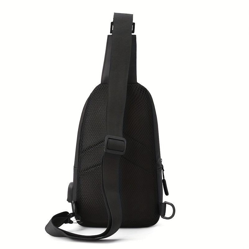 Outdoor Crossbody Bag with USB Charging - Waterproof Chest Bag